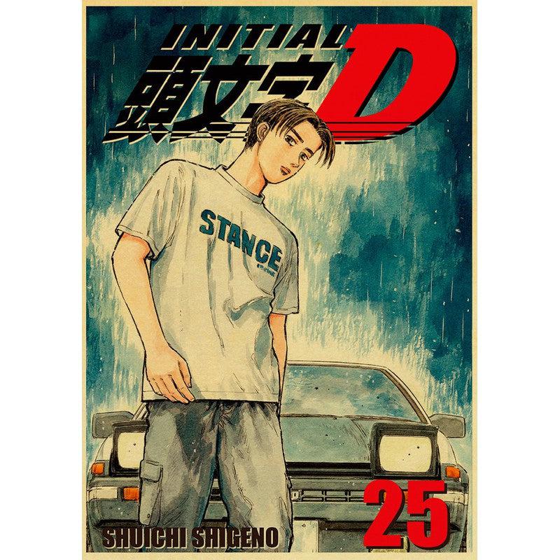 Initial D Racing Anime Posters | Fuel Your Passion with Artful Retro Collections for Home Decor